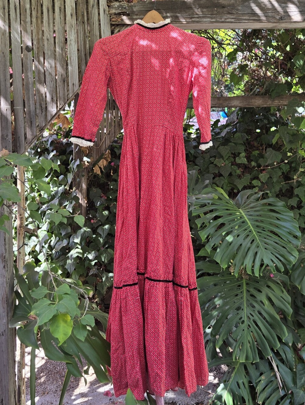 Vintage 70s Prairie Dress Handmade Damaged As Is Needs Tlc
